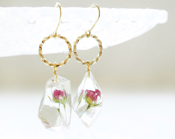 mini-rose-antique-ore-earrings D
