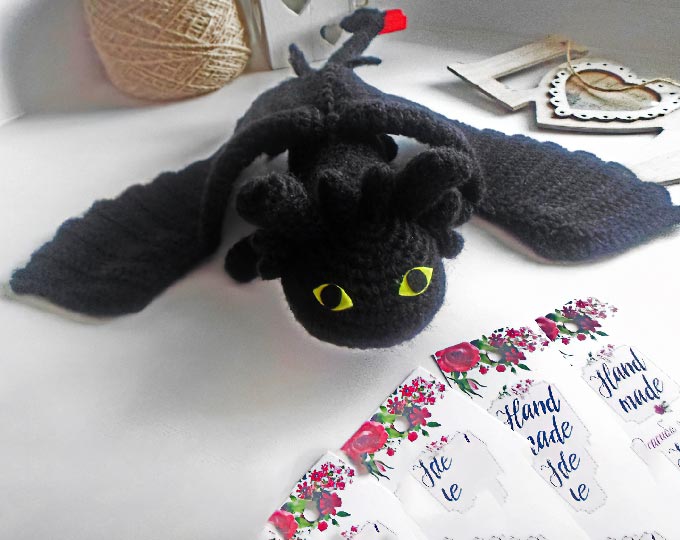 black-crochet-toy-dragon-toy A
