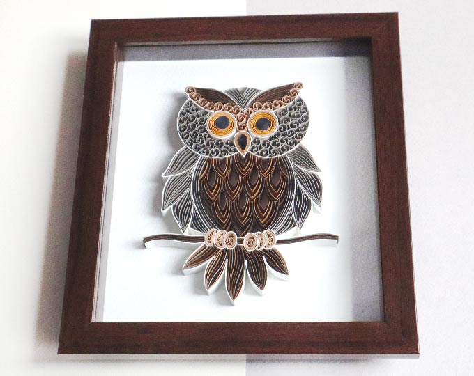 handmade-paper-art-quilling-owl E
