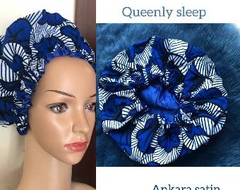 african-print-satin-bonnet B