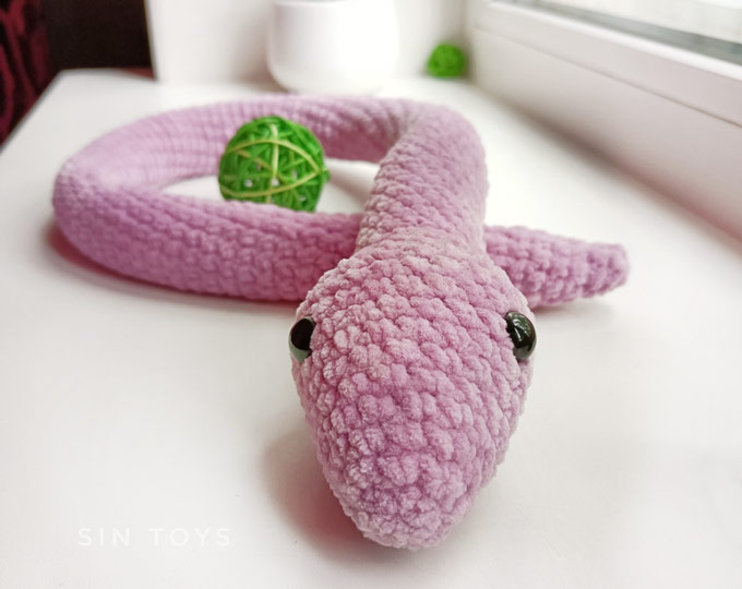 crochet-purple-plush-snake-snake A
