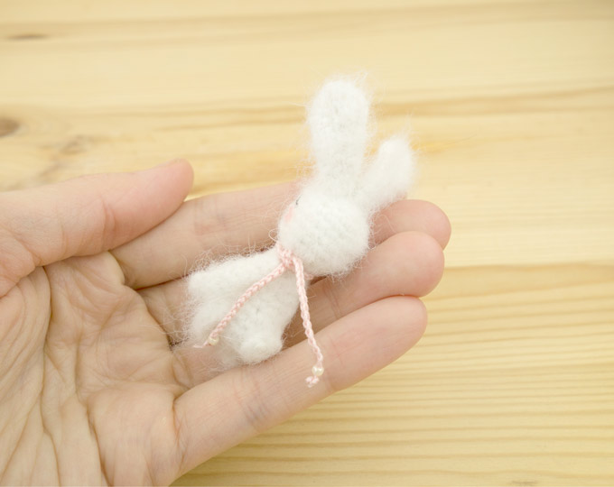 Miniature-bunny-Tiny-bunny-toy-Wo E