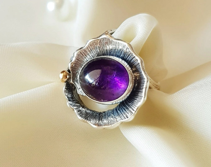 Handmade-Amethyst-925-Silver-Ring