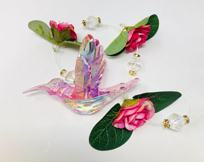 Handmade-Pink-Clear-Hummingbird-Sun