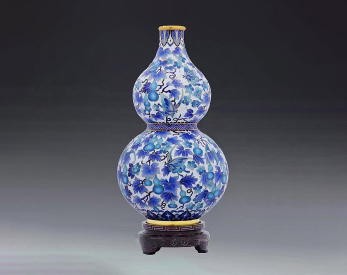 Chinese-blue-and-white-Cloisonne-wi